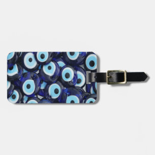 Nazar Amulets Evil Eye Stones Blue Pattern Luggage Tag