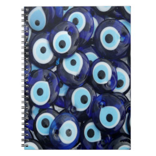Nazar Amulets Evil Eye Stones Blue Pattern Notebook