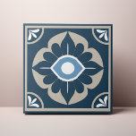Nazar Evil Eye Azulejo Ceramic Tile<br><div class="desc">Decorate the office with this Nazar Evil Eye Azulejo design. You can customize this further by clicking on the "PERSONALIZE" button. Change the background colour if you like. For further questions please contact us at ThePaperieGarden@gmail.com.</div>