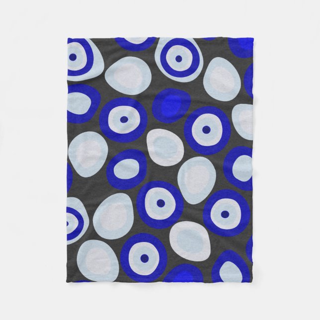 Nazar Evil Eye Fleece Blanket (Front)