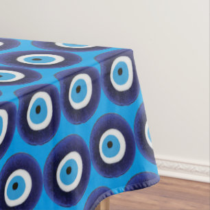 Nazar Evil Eye Protection Amulet Blue Bead Symbol  Tablecloth