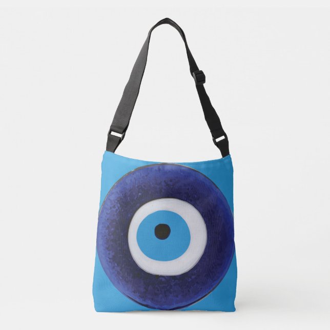 Nazar Evil Eye Protection Symbol Crossbody Bag (Front)