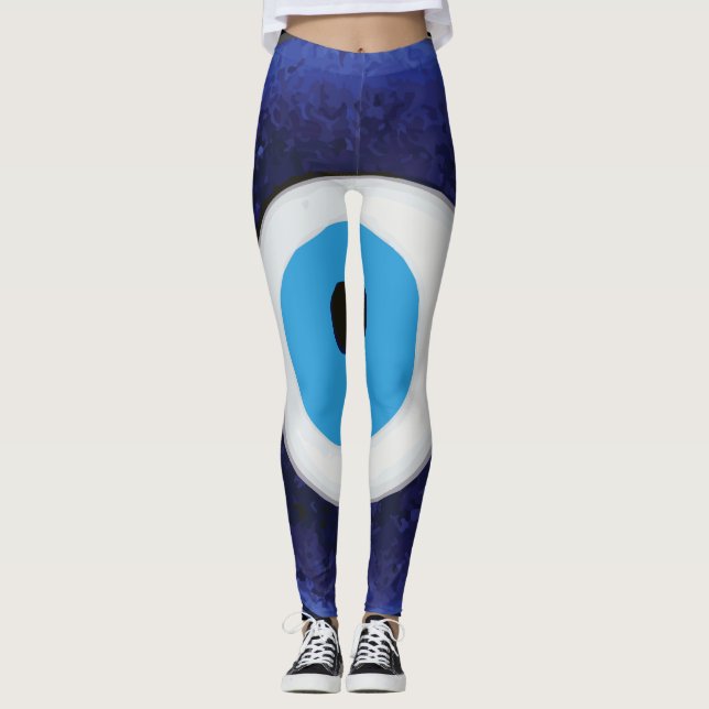 Nazar Evil Eye Protection Symbol Leggings (Front)