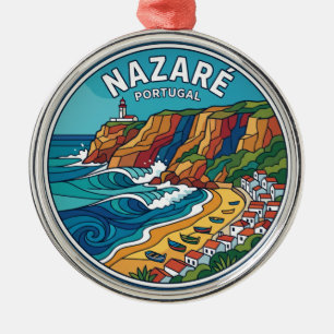 Nazaré Portugal Metal Ornament