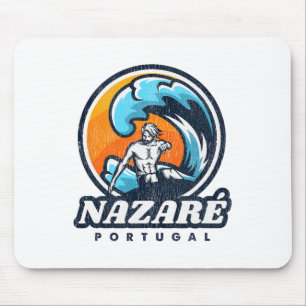 Nazare Portugal Surfing Competition Vintage Surf S Mouse Pad