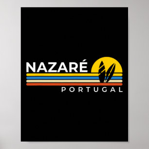 Nazare Portugal Vintage Retro Souvenirs  Poster