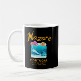 Nazare Portugal Vintage Retro Surfing 986 Coffee Mug
