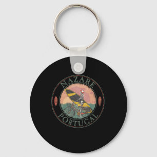 Nazare Surfer I Portugal Retro I Surfing I Nazare Keychain