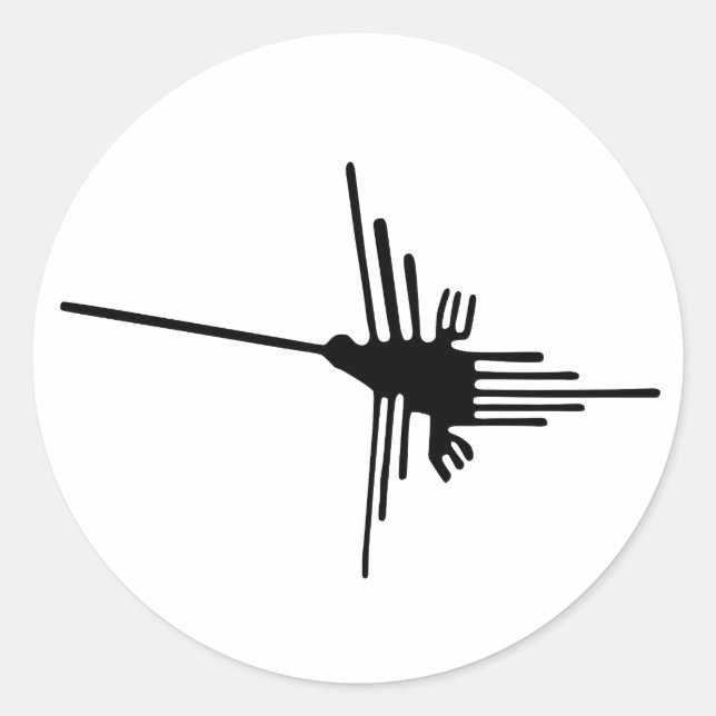 nazca bird ancient symbol peru geoglyph lines classic round sticker (Front)