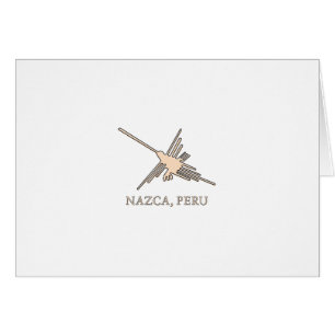 Nazca Hummingbird Geoglyph Newsprint