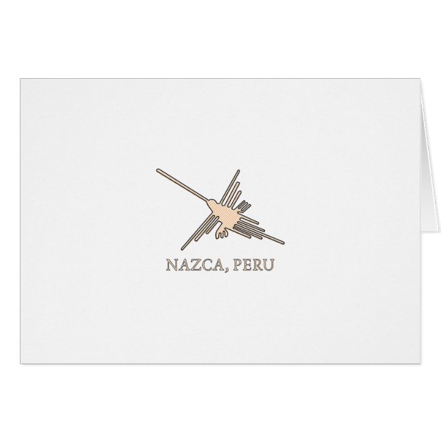 Nazca Hummingbird Geoglyph Newsprint (Front Horizontal)