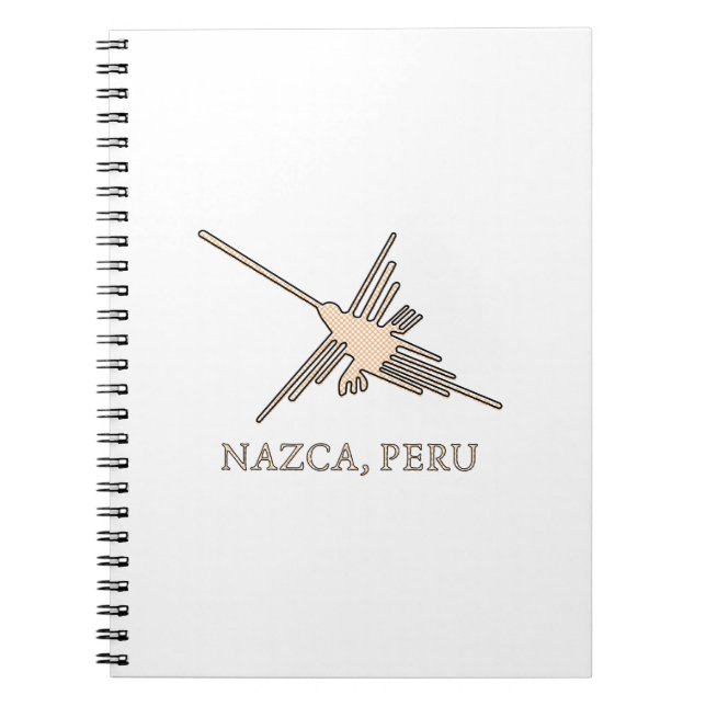 Nazca Hummingbird Geoglyph Newsprint Notebook (Front)