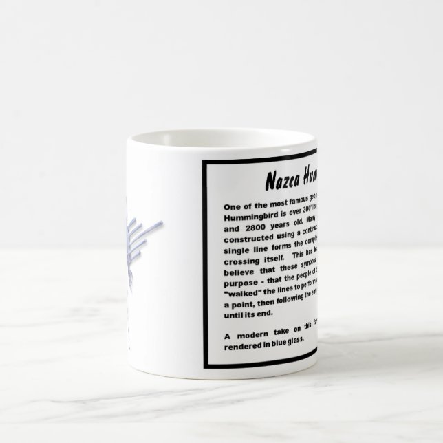 Nazca Hummingbird mug glass (Center)