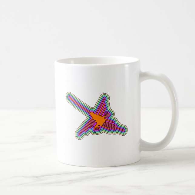 Nazca Hummingbird Peru Drawing Coffee Mug (Right)