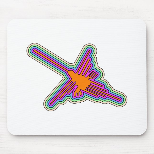 Nazca Hummingbird Peru Drawing Mouse Pad (Front)