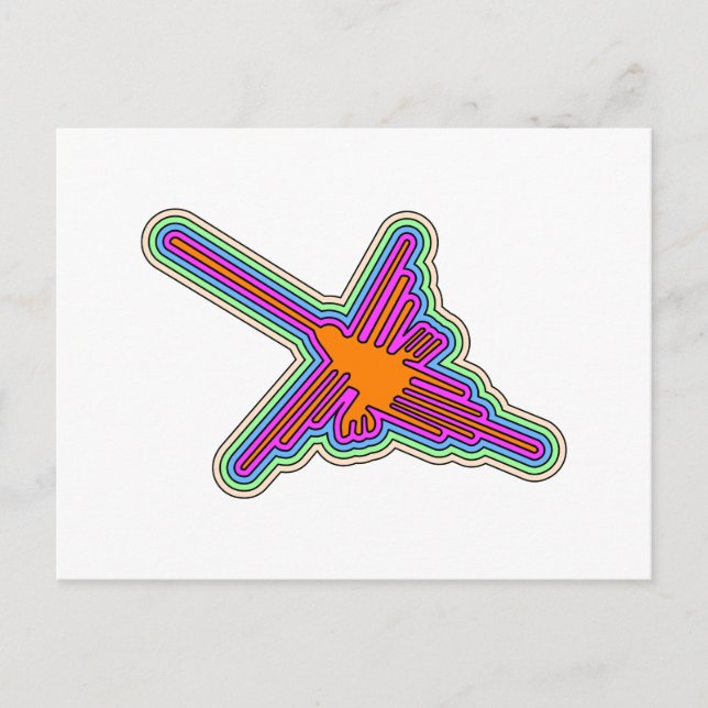 Nazca Hummingbird Peru Drawing Postcard (Front)