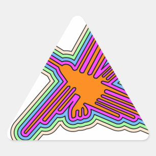 Nazca Hummingbird Peru Drawing Triangle Sticker
