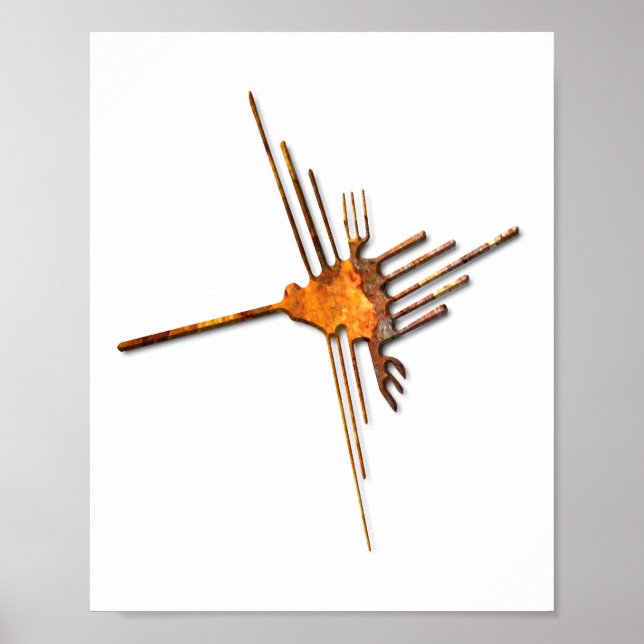 Nazca Hummingbird rust poster (Front)