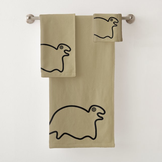 Nazca Lines  Gold and Black Towels Seal (Insitu)