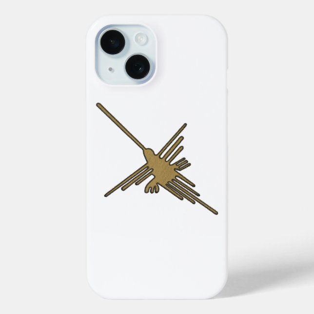 Nazca Lines Hummingbird Faux Embroidery Print Case-Mate iPhone Case (Back)