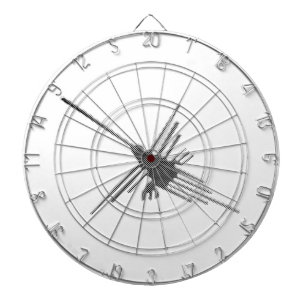 Nazca Lines Hummingbird Newsprint Dartboard