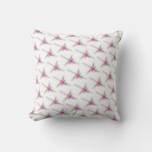 Nazca Lines Hummingbird - Seamless Pattern Throw Pillow