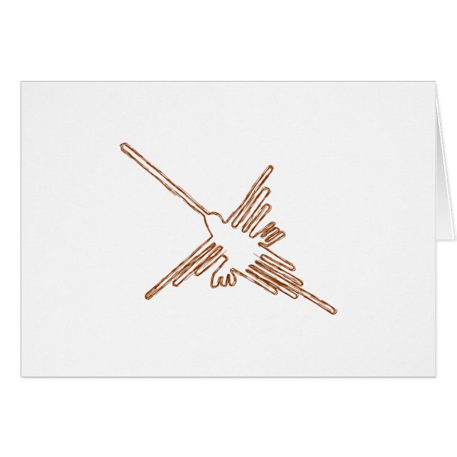 Nazca Lines Hummingbird Sketch (Front Horizontal)