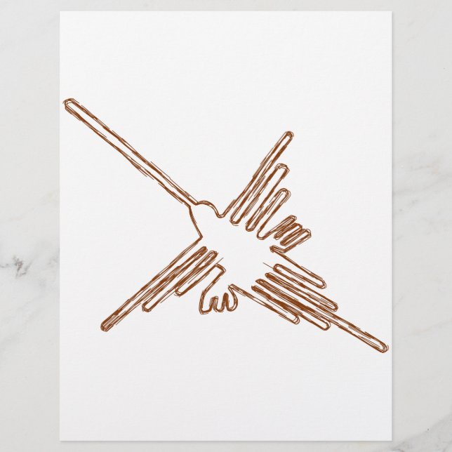 Nazca Lines Hummingbird Sketch (Front)