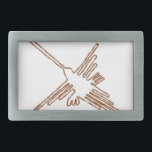 Nazca Lines Hummingbird Sketch Belt Buckle<br><div class="desc">Drawing of the famous Peruvian hummingbird geoglyph from the Nazca desert. 
All digital image.</div>