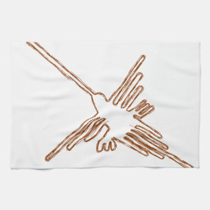 Nazca Lines Hummingbird Sketch Kitchen Towel