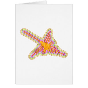 Nazca Lines Hummingbird With Wrinkled Paper Effect