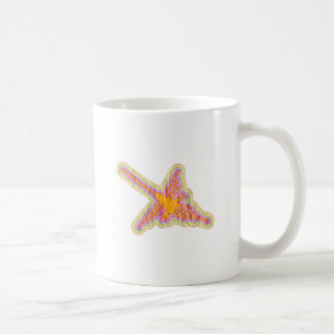 Nazca Lines Hummingbird With Wrinkled Paper Effect Coffee Mug