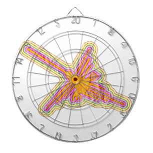 Nazca Lines Hummingbird With Wrinkled Paper Effect Dartboard