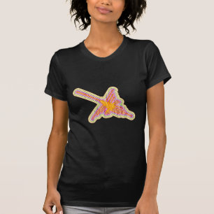Nazca Lines Hummingbird With Wrinkled Paper Effect T-Shirt