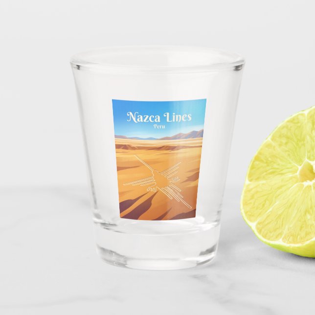 Nazca Lines Peru Shot Glass (Front)