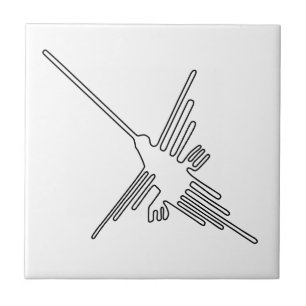 Nazca Peru bird ancient geoglyph symbol mystery en Tile