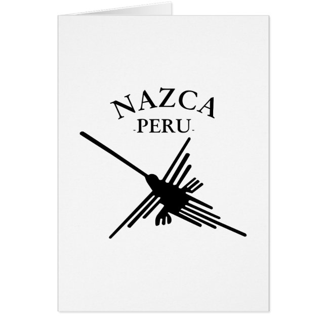 Nazca Peru Hummingbird With Curved Text (Front)
