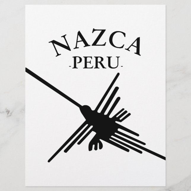 Nazca Peru Hummingbird With Curved Text (Front)