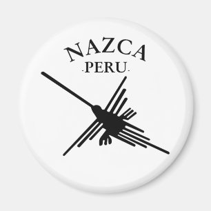 Nazca Peru Hummingbird With Curved Text Magnet