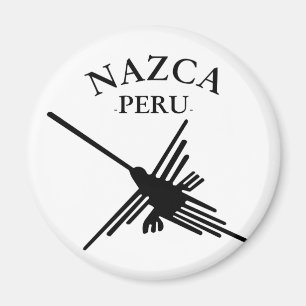 Nazca Peru Hummingbird With Curved Text Magnet