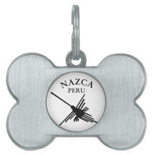 Nazca Peru Hummingbird With Curved Text Pet ID Tag