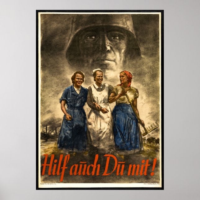 NAZI WAR PROPAGANDA POSTER (Front)