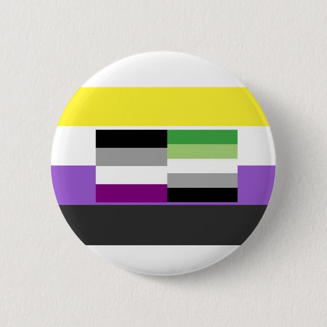 NB Asexual Aromantic Button (Front)