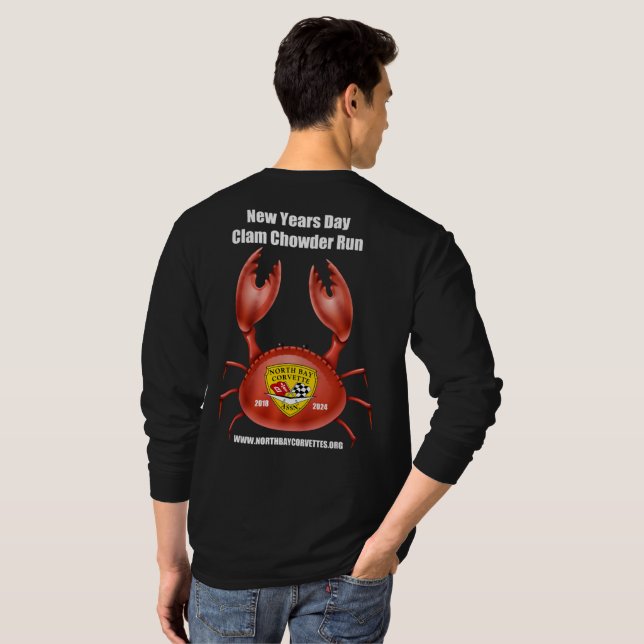 NBCA New Years Day Clam Chowder Run T-Shirt (Back Full)
