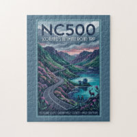 NC500 Scotland's Ultimate Road Trip Travel Poster