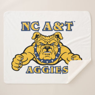 NC A&T Aggies   Aggie Bulldog Sherpa Blanket