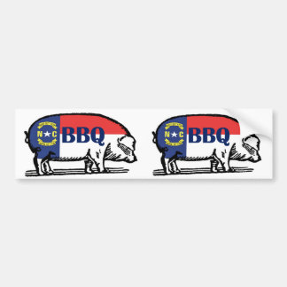 NC BBQ bumper sticker