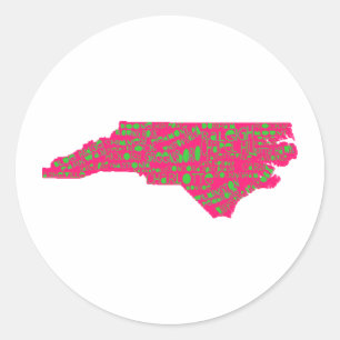 NC Cities Classic Round Sticker