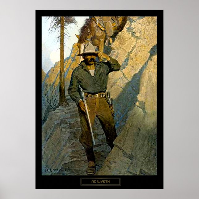NC Wyeth Historical Painting "The Sheriff" Poster (Front)