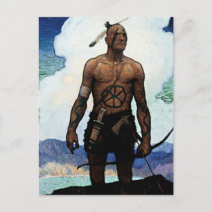 NC Wyeth Painting “Last of the Mohicans” Postcard